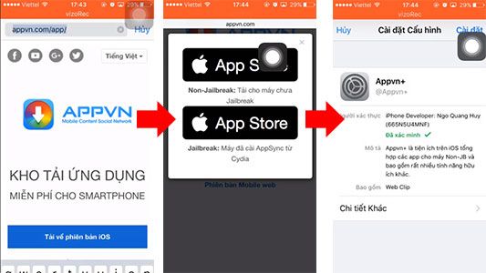 Hướng Dẫn Cài AppVN Cho iOS 10, 11, 12 Không Cần Jailbreak