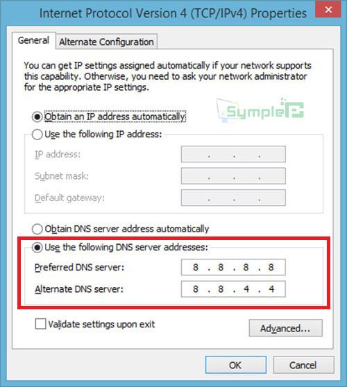 Cách Đổi DNS Google. Xử Lý Lỗi Mạng Win 7/8/10, Vào Web Bi Chặn