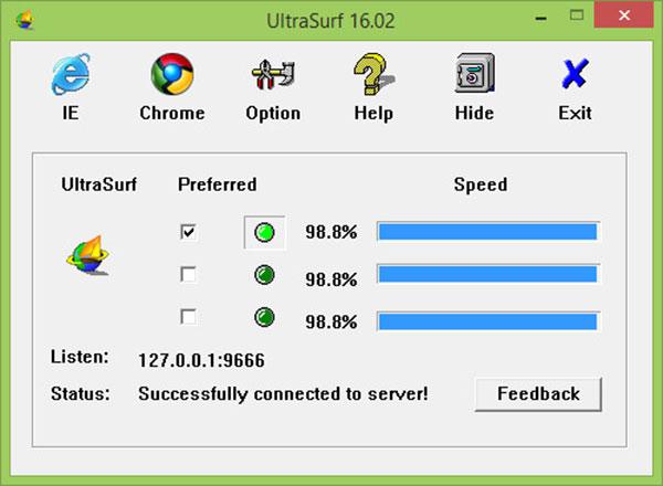 Download Ultrasurf – Phần Mềm Vượt Tường Lửa, Vào Web Bị Chặn