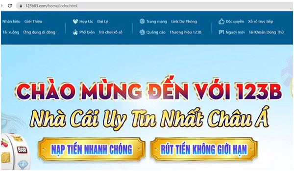 Link đăng nhập 123B không bị chặn 1