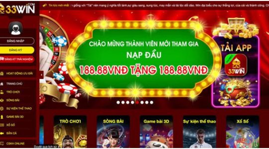 Nhà cái 33Win - Thiên đường cá cược chuyên nghiệp, an toàn 1